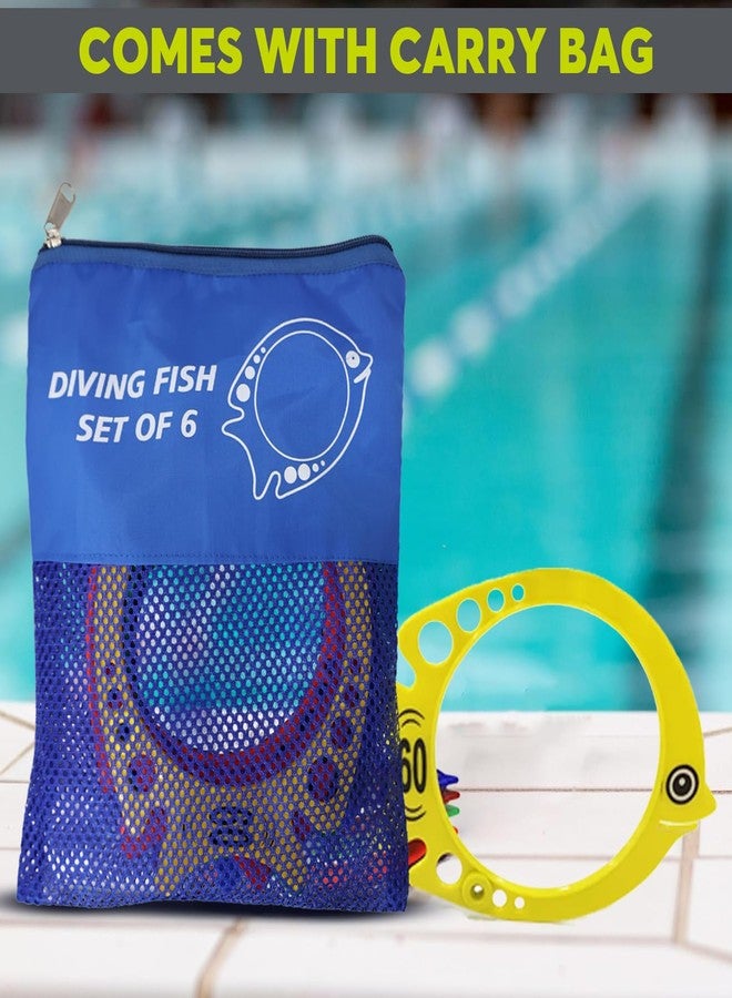 GISCO أسماك الغطس من جيسكو (عبوة من 6 قطع) لألعاب مسلية للأطفال | غطس عمودي | تحسين مهارات السباحة وتدريب التنسيق بين اليد والعين | أسماك غطس عمودية ملونة ومرقمة - Image 5